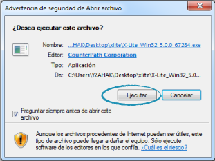 Ejecutar X-Lite