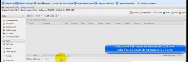 4.16 Crear tarifa con prefijos a solo Cuba para resellers I