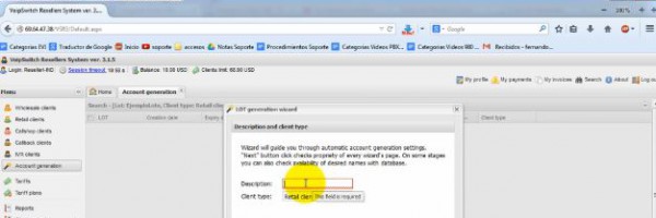 4.24 aplicar opción account generation o generación de lotes en el VSR3